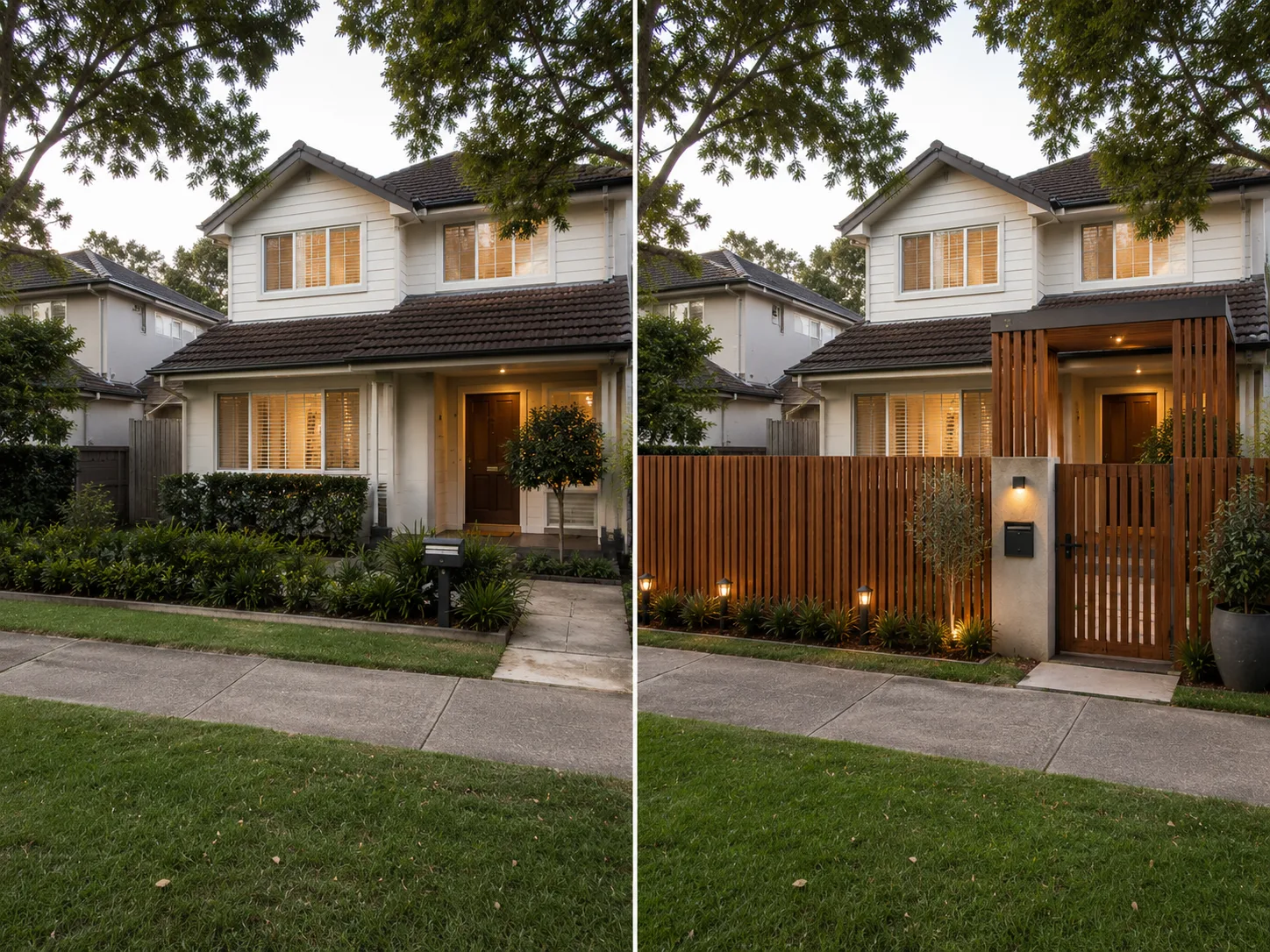 Modern timber entrance transformation